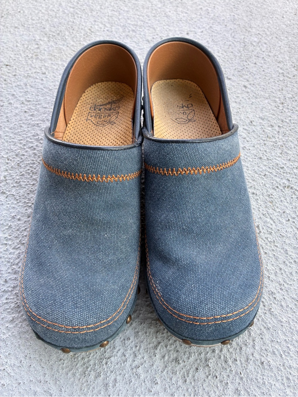 Women Dansko Clogs in Denim Blue